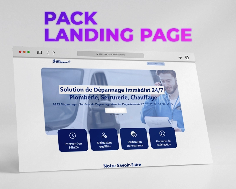 Pack Web Landing Page − Agence Webideal